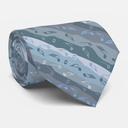 Musique Note Bleu Cravate (Roulé)