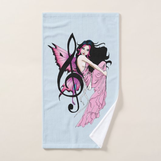 Musique Note Fée (Serviette à main)
