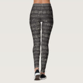 Musique Note Leggings noirs (Dos)