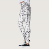 musique Note Musique Motif Thème Leggings (Gauche)
