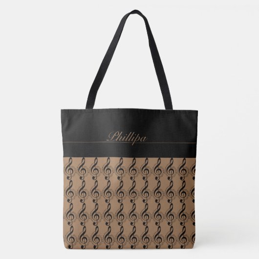 Musique Note Sac fourre-tout monogramme (Devant)