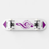 Musique Note violet gris blanc Skateboard (Horz)