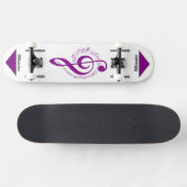 Musique Note violet gris blanc Skateboard (Horz)