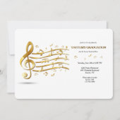 Musique Notes Graduation Party Invitation (Devant)