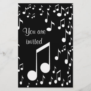 Musique Notes Invitations_ Papier