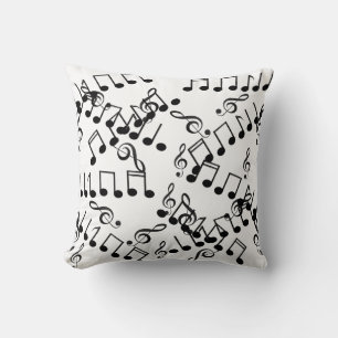 Musique Notes musicales Cushion Coussin Clef Trebl