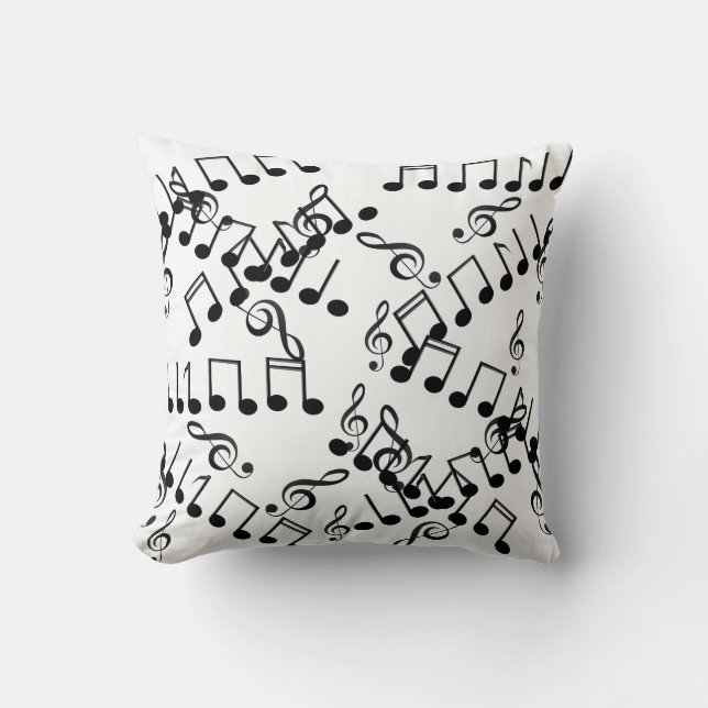 Musique Notes musicales Cushion Coussin Clef Trebl (Recto)
