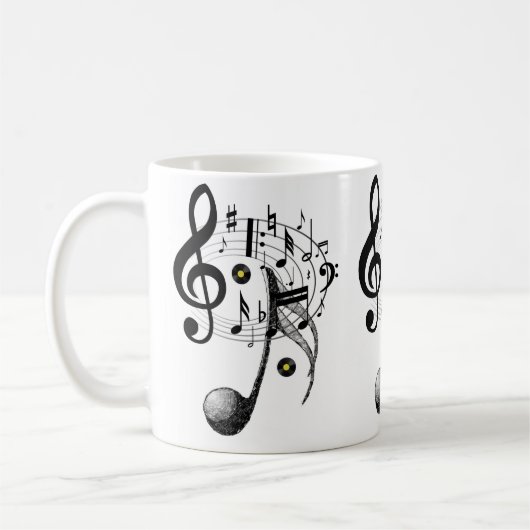 Musique Notes Musique Mug (Gauche)