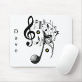 Musique Notes Pad Souris! Tapis de souris (Avec souris)