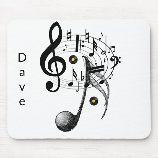 Musique Notes Pad Souris! Tapis de souris (Devant)
