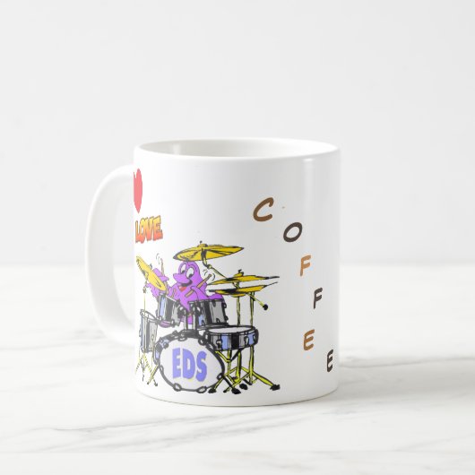 Musique Octopus Dessin Café Lover Café Mug (Devant gauche)