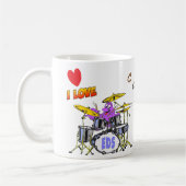 Musique Octopus Dessin Café Lover Café Mug (Gauche)