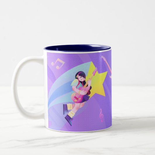 Musique Pastel Mug à thème avec Star & Cute Girl (Gauche)