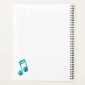 Musique personnalisée Enseignant Aquarelle Note mu (Dos)