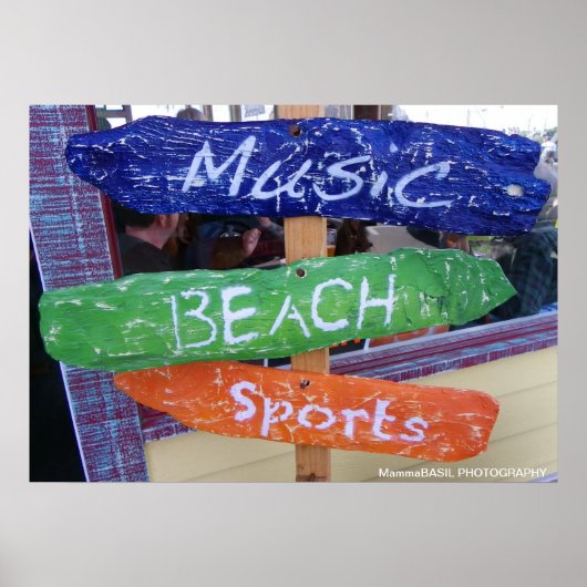 Musique, Plage, Poster sportif ! (Devant)