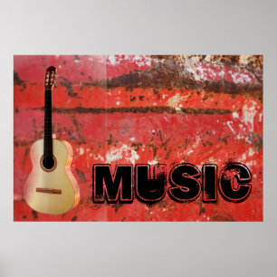 Musique rock guitare rock poster
