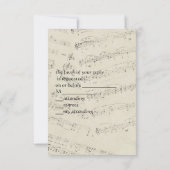 Musique romantique moderne note Mariage réponse RS (Dos)