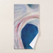 Musique rose et bleu par O'Keeffe (Serviette à main)
