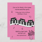 Musique rose et noire Considérant Invitation (Devant / Derrière)