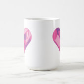 Musique rose Note Coeur Motif Mug (Centre)