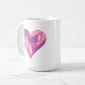Musique rose Note Coeur Motif Mug (Devant gauche)