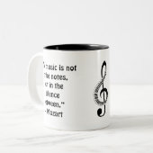 Musique Silence Musique Mug à deux tons (Devant gauche)