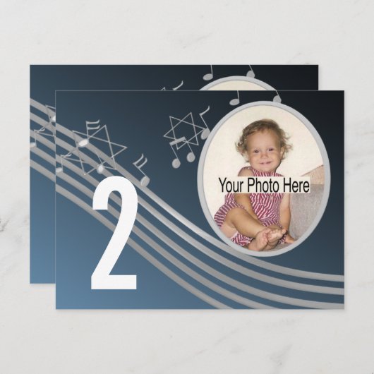 Musique Silver BluePhoto Numéro de table (Devant / Derrière)