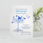 Musique Stand Blue Invitation (Debout devant)