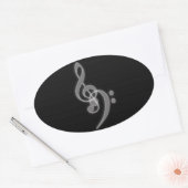 Musique - Stickers ovales d'arbre et de basse Clef (Enveloppe)