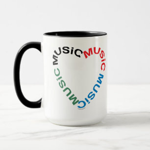Musique Texte Coeur Mug