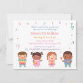 Musique Thème Anniversaire de enfant Invitations (Devant)
