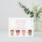 Musique Thème Anniversaire de enfant Invitations (Debout devant)