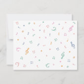 Musique Thème Anniversaire de enfant Invitations (Dos)