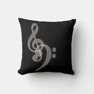 Musique - Treble et Bass Clef - Coussin