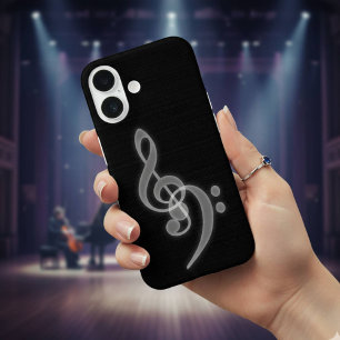 Musique - Treble et Bass Clef iPhone 16 Coque