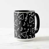 Musique Triangle Notes Musique Mug (Devant droit)