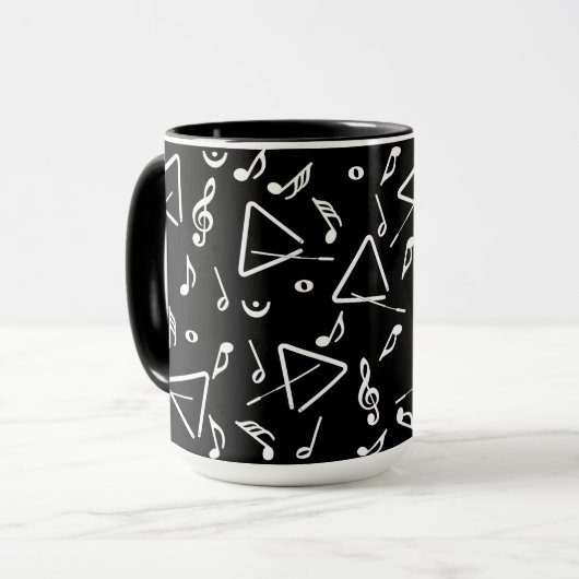 Musique Triangle Notes Musique Mug (Devant gauche)