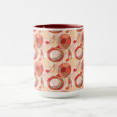 Musique Tuba Note Fragments Reds Mug (Centre)