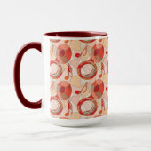 Musique Tuba Note Fragments Reds Mug (Gauche)