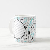 Musique Turquoise Motif Photo Mug (Devant gauche)