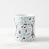 Musique Turquoise Motif Photo Mug (Centre)