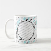 Musique Turquoise Motif Photo Mug (Gauche)