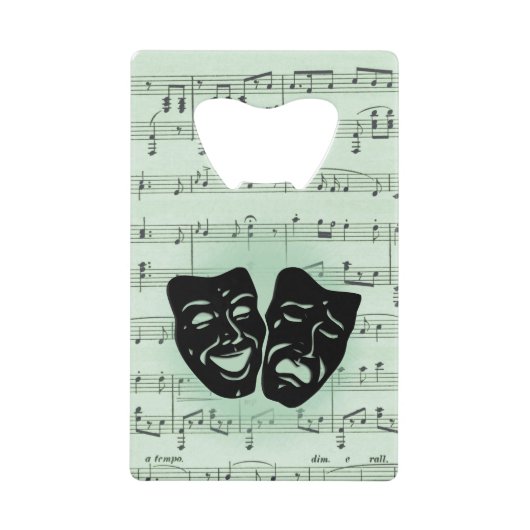 Musique verte et masques grecs de théâtre (Devant)