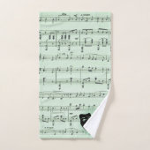 Musique verte et masques grecs de théâtre (Serviette à main)