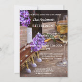 Musique Vin et Fleurs Lilac Invitation à la retrai (Devant)