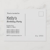 musique vinyle anniversaire Invitation Carte posta (Dos)