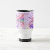 Musique violet feuille Colorsplash Travel Mug (Centre)