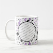Musique violette Motif Photo Mug (Gauche)