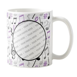 Musique violette Motif Photo Mug
