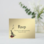 Musique violon d'or RSVP avec carte postale Entree (Debout devant)
